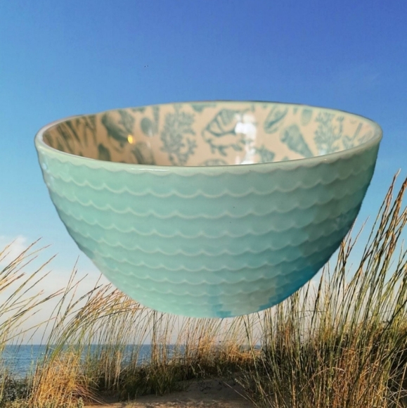 Light Blue Seashell Bowls 2pc Set NWT - Picture 6 of 8